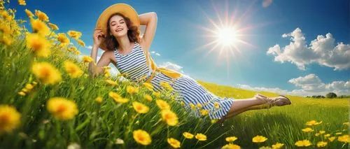 spring background,yellow sun hat,springtime background,helianthus sunbelievable,flower background,cheerfulness,spring equinox,yellow daisies,cottonseed oil,girl in flowers,spring leaf background,sun daisies,divine healing energy,dandelion field,sunflower field,dandelion background,sun flowers,sunburst background,field of flowers,dandelion flying,Illustration,Retro,Retro 10