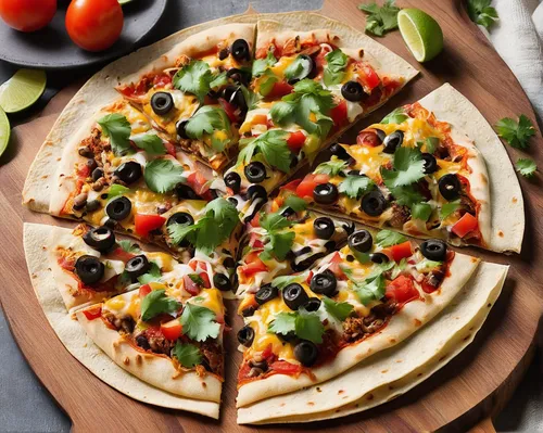 These Mexican-style pizzas are more Tex-Mex than authentic Mexican, but super tasty anyway! They're really easy to prepare, and the wraps make a nice light alternative to regular pizza bases.,californ