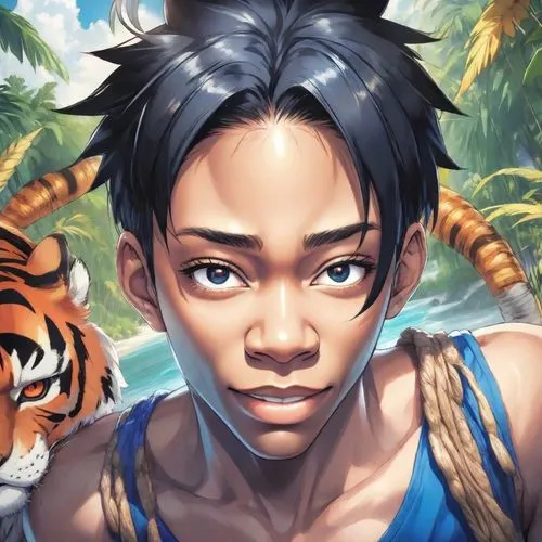 asian tiger,young tiger,mowgli,tigress,tigerlily,tiger png,Digital Art,Anime