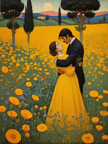 valensole,flowers field,field of flowers,flower field,cosmos flowers,the garden marigold,sunflowers in vase,daffodil field,field of poppies,yellow grass,young couple,flower meadow,poppy fields,blooming field,chamomile in wheat field,romantic scene,picking flowers,flowering meadow,flowers of the field,cosmos field,Art,Classical Oil Painting,Classical Oil Painting 30