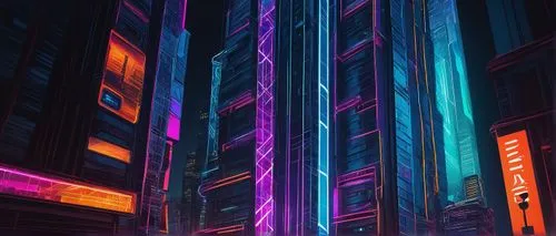 cybercity,cyberpunk,colorful city,neon arrows,cyberworld,cybertown,cityscape,cyberscene,hypermodern,metropolis,polara,synth,mainframes,futuristic,shinjuku,futuristic landscape,cyberia,neons,urban,synthetic,Art,Artistic Painting,Artistic Painting 39