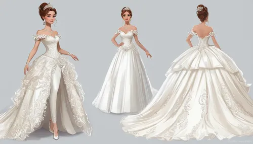 wedding dresses,bridal clothing,wedding dress train,wedding gown,ball gown,overskirt,wedding dress,quinceanera dresses,bridal party dress,bridal dress,hoopskirt,fashion design,bridal,evening dress,debutante,white winter dress,white rose snow queen,crinoline,silver wedding,designs,Illustration,Black and White,Black and White 08