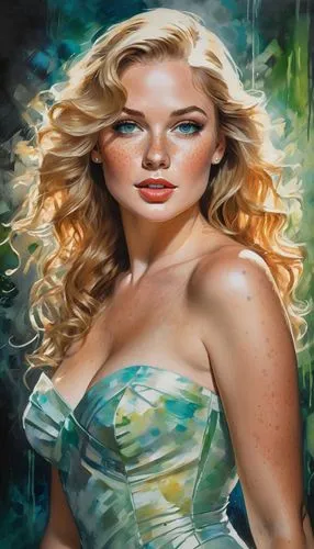 photo painting,celtic woman,the blonde in the river,world digital painting,airbrush,airbrushing,Conceptual Art,Oil color,Oil Color 10