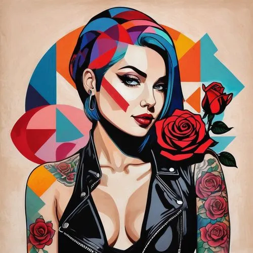 pop art style,cool pop art,viveros,psychobilly,jeffree,rockabilly style,pop art woman,pop art girl,rockabilly,watercolor pin up,harley,tattoo girl,popart,baroness,karou,pop art,winehouse,pop art people,rockabella,pop art colors,Illustration,Vector,Vector 07