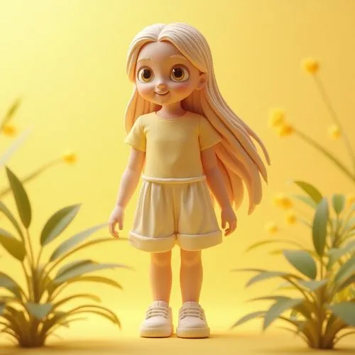 vidalia,clay doll,lillie,dollfus,eloise,little girl fairy,3d render,3d figure,little yellow,3d rendered,thumbelina,3d model,collectible doll,kewpie doll,blond girl,flower girl,eilonwy,daisylike,kewpie dolls,hula,Photography,General,Realistic