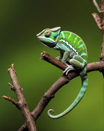 Baby Chameleon Perching On a Twisted Branch Wallpaper for Apple iPad mini 2,beautiful chameleon,malagasy taggecko,panther chameleon,green crested lizard,yemen chameleon,common chameleon,meller's chame