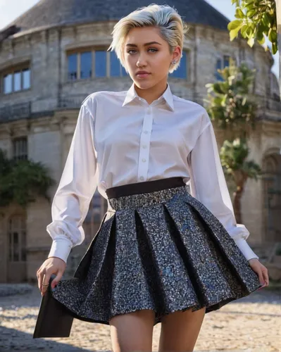 school skirt,skort,skirt,black skirt,white skirt,pencil skirt,floral skirt,tennis skirt,pixie-bob,paris,menswear for women,schoolgirl,school uniform,denim skirt,see-through clothing,fashionista,short blond hair,women fashion,blouse,hoopskirt,Conceptual Art,Fantasy,Fantasy 28