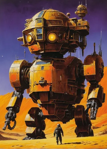 dreadnought,mech,mecha,machines,dune 45,bolt-004,robots,droid,sci fi,mining excavator,gas planet,yellow machinery,robotics,sci - fi,sci-fi,tau,minibot,sci fiction illustration,heavy machine,droids,Conceptual Art,Sci-Fi,Sci-Fi 08