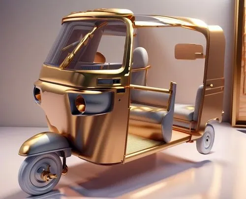 piaggio ape,goldtron,tin car,gold lacquer,tuk,gold paint stroke,goldhagen,popemobile,autorickshaw,tuk tuk,3d car model,electric golf cart,luggage cart,piaggio,vintage golf cart,gepaecktrolley,cart transparent,goldbug,gold plated,dolly cart