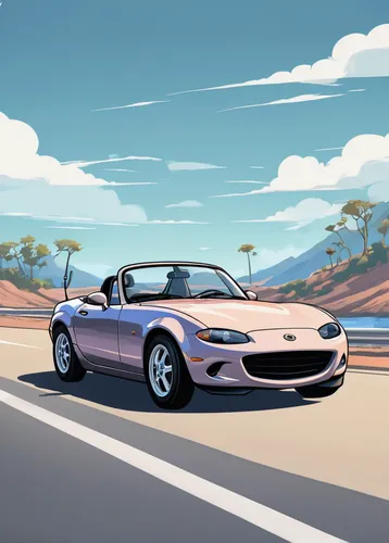 Explore the thrill of driving a Flying Miata.,lotus elan,bmw z1,porsche 928,porsche boxster,mazda rx-7,porsche 944,lotus elise,mazda mx-5,testarossa,boxster,porsche 924,fiat barchetta,porsche 968,satu