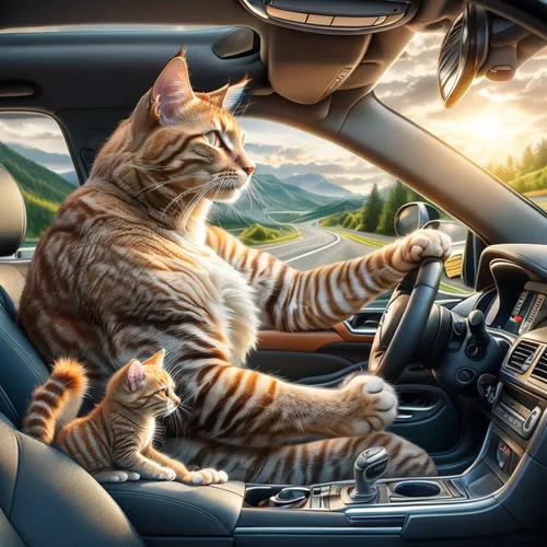 american shorthair,automotive decor,3d car wallpaper,american bobtail,driving assistance,cat image,luxury vehicle,cat cartoon,behind the wheel,vintage cats,bmw new class,chauffeur,car service,chauffeu