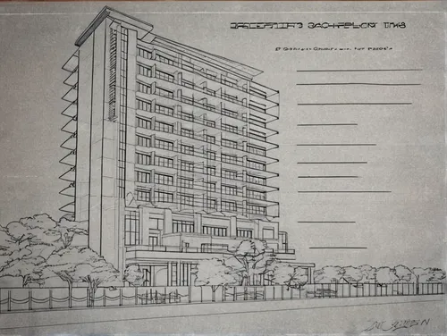 pan pacific hotel,condominium,architect plan,multistoreyed,appartment building,year of construction 1954 – 1962,aurora building,bochum-dahlhausen,high-rise building,model years 1958 to 1967,residentia