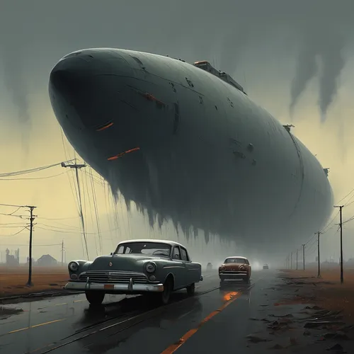 The sudden loud noise jolts me with fear.,airship,oil tank,blimp,airships,gas tank,oil tanker,oil drop,zeppelins,tanker,shuttle tanker,sinking,pot whale,the pollution,ship wreck,big car,tank ship,fuel