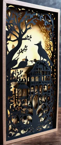 Design a whimsical and enchanting book cover for a fantasy novel.,shadowbox,halloween frame,fall picture frame,copper frame,the laser cuts,christmas frame,art nouveau frame,decorative frame,botanical 