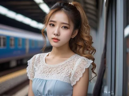 the girl at the station,korea subway,yujia,ellin,south korea subway,yangzi,Photography,General,Natural