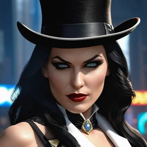 zatanna,zatara,black hat,selina,derivable,vesper,helsing,bowler hat,ashe,femme fatale,the hat-female,lilandra,countess,vanderhorst,croupier,satine,caitlyn,ringmaster,ilsa,fatale,Photography,General,Realistic