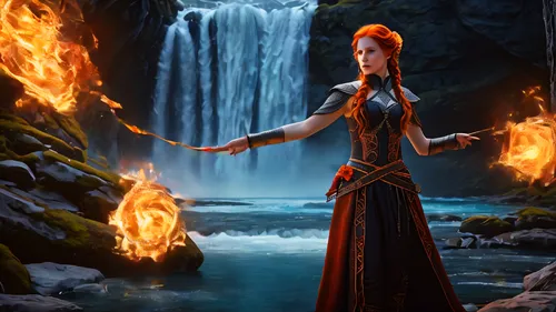 sorceress,fire dancer,fire and water,flame spirit,fire background,fantasy picture,fire artist,dancing flames,fire dance,fire-eater,flame of fire,firedancer,fire master,fantasy art,celtic queen,fire angel,fire siren,merida,fiery,the enchantress,Photography,General,Natural