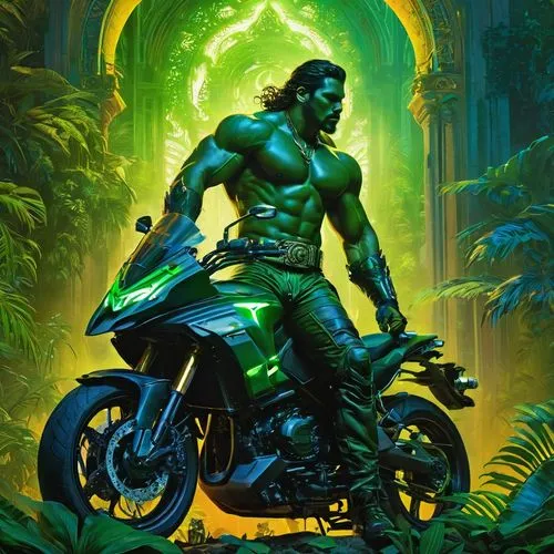 dominador,patrol,motorbike,green wallpaper,raid,raziel,nightrider,motorcycle,kawi,biker,motorcyle,mignoni,sci fiction illustration,verde,renegade,aa,motorcyclist,tarzan,aaa,marauder,Conceptual Art,Fantasy,Fantasy 05