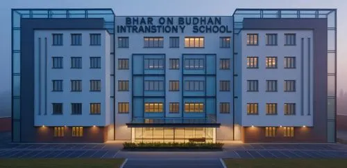 modern school building with glass,ihs,rhs,school design,institutional,nbbj,new building,sijil,bhawan,banipal,brebeuf,hallahan,iiib,bnhs,beaconhouse,institutes,bhb,behs,interbellum,beall,uhs,Photograph