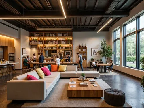 loft,lofts,interior modern design,minotti,modern office,contemporary decor,modern decor,gensler,interior design,creative office,bibliotheek,snohetta,reading room,bookshelves,bureaux,modern living room,bookcases,modern room,collaboratory,vitra