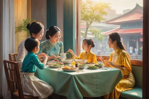 chuseok,peranakans,korean culture,asian culture,teochew,peranakan,mandarin house,vietnamese cuisine,sichuanese,zhongchen,tea service,shanghainese,hunanese,vietnamese tet,korean cuisine,mid-autumn festival,fine dining restaurant,lingnan,laotians,qibao,Art,Classical Oil Painting,Classical Oil Painting 12