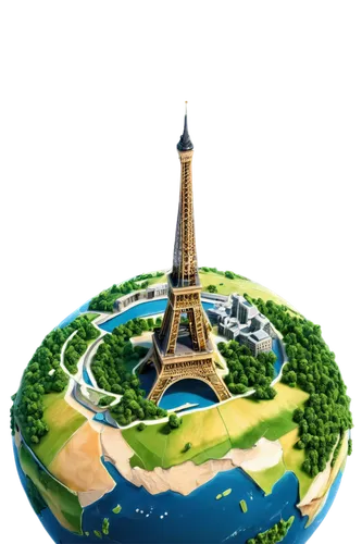 paris clip art,french digital background,earth in focus,eifel,terraformed,cylindric,parigi,ecologie,worldtravel,environnement,paris,world travel,little planet,ecological sustainable development,climat,landscape background,eiffel tower,tiny world,world clock,enviroment,Illustration,Realistic Fantasy,Realistic Fantasy 25