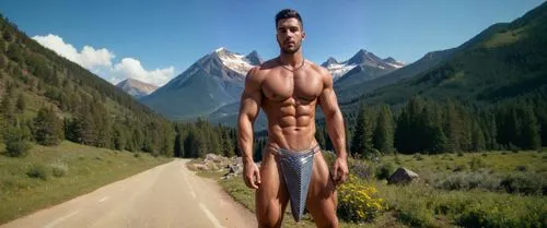 nature and man,body building,standing man,bodybuilding supplement,male model,hiker,mountain guide,hiking,mountain hiking,digital compositing,landscape background,nordic skiing,nordic combined,3d man,hike,body-building,fitness model,muscle angle,mountain climber,bodybuilding