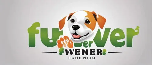 the front side of a green and brown sign with a dog,frewen,feaver,flivver,foxmeyer,fire logo,franchisor,Unique,Design,Logo Design