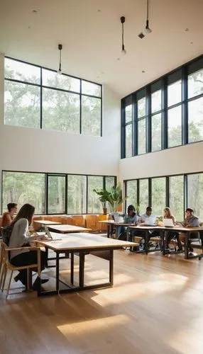 daylighting,study room,modern office,desks,cohousing,oticon,reading room,conference table,eames,ucsc,workspaces,mid century modern,resourcehouse,interior modern design,crittall,workbenches,collaboratory,mid century house,sunroom,creative office,Illustration,Paper based,Paper Based 23