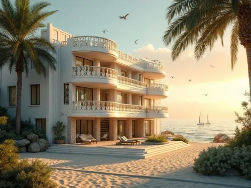 beachfront,beach house,oceanfront,seaside resort,tropical house,florida home,house by the water,beachhouse,3d rendering,riviera,holiday villa,beach resort,dunes house,dreamhouse,mamaia,shorefront,luxury property,seaside view,render,beautiful home,Photography,General,Realistic