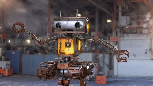 minibot,bigweld,industrial robot,copperman,walle,chappie,Photography,General,Realistic