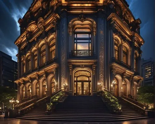 gringotts,nihonbashi,opera house sydney,the cairo,brownstone,benaroya,macao,luxury hotel,habtoor,orpheum,marunouchi,grand hotel,brownstones,belasco,victoriana,emporium,zeitz,grand master's palace,driskill,neoclassical,Illustration,Japanese style,Japanese Style 09