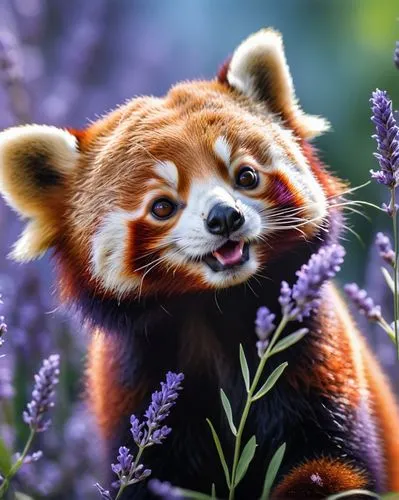 red panda,a small red panda,lesser panda,cute animal,flower animal,cute animals,firefox,mustelid,tanuki,fulgens,north american raccoon,cute fox,whimsical animals,wufu,anthropomorphized animals,raccoon,hummel,racoon,defends,wavelength,Photography,General,Commercial