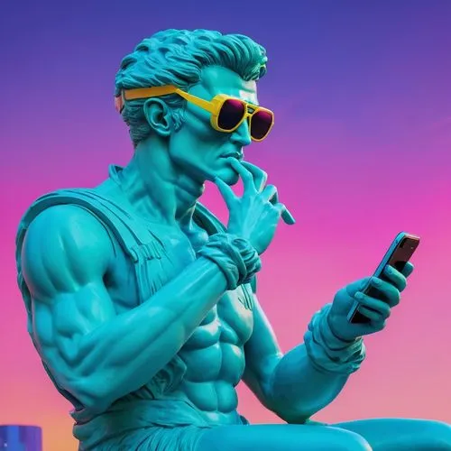 80s,merman,cyber glasses,vapor,3d man,phone icon,cyberpunk,poseidon,blu,80's design,blue hawaii,cyber,wall,neon human resources,cyan,mobile gaming,aesthetic,android inspired,blue snake,gizmodo,Conceptual Art,Sci-Fi,Sci-Fi 27