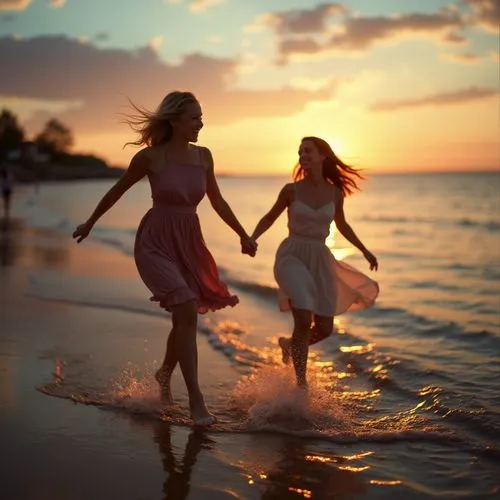 walk on the beach,beautiful photo girls,beach walk,magical moment,little girls walking,love in air,Photography,Fashion Photography,Fashion Photography 03