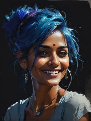 blue hair girl sketch, dark backround,indian woman,rajakumari,lakshmibai,mandodari,indian girl,parvathy,mandira,nilima,renuka,avani,krishak,radha,hindiyah,vidya,hindiya,jaya,ashkali,nirmala,lakshmi,su