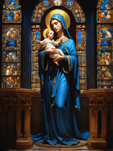 the prophet mary,to our lady,jesus in the arms of mary,holy family,benediction of god the father,christ child,mary 1,saint joseph,nativity of jesus,nativity of christ,good shepherd,mary,rosary,the good shepherd,baby jesus,carmelite order,seven sorrows,portrait of christi,infant baptism,catholicism,Conceptual Art,Fantasy,Fantasy 04