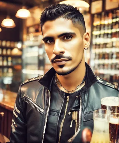 pakistani boy,indian,moroccan,persian,arab,muslim background,indian celebrity,amitava saha,yemeni,pomade,leather jacket,mexican,barman,teh tarik,moustache,brandy shop,east indian,chivas regal,devikund,ramadan background