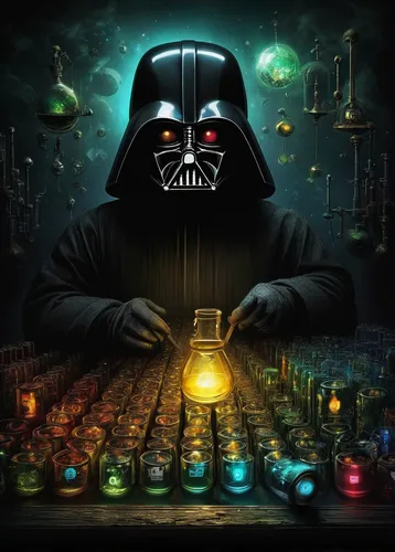 darth vader,dark side,vader,overtone empire,analog synthesizer,transistors,darth wader,diodes,electronic music,synthesizer,random access memory,mixing engineer,audiophile,electrical grid,clone jesionolistny,synthesizers,starwars,projectionist,cd cover,audio engineer,Illustration,Abstract Fantasy,Abstract Fantasy 01