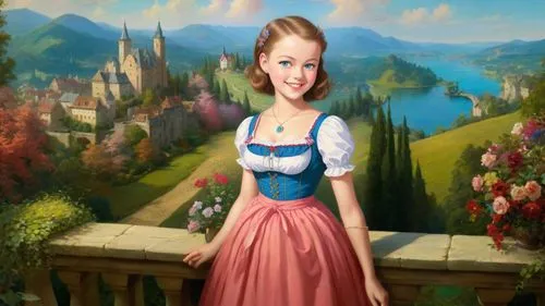 dirndl,dorthy,princess anna,fairy tale character,prinzessin,fantasyland,fraulein,storybook character,princess sofia,fantasy picture,rapunzel,dorothy,disney character,cendrillon,coppelia,disneyland park,heidi country,disneyfied,tenniel,thumbelina