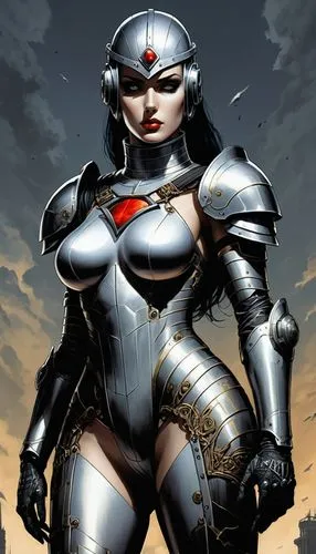 female warrior,joan of arc,wonderwoman,warrior woman,super heroine,head woman,breastplate,cuirass,wonder woman,wonder woman city,crusader,fantasy woman,goddess of justice,armor,knight armor,hard woman,heavy armour,armored,armour,super woman,Illustration,Realistic Fantasy,Realistic Fantasy 46