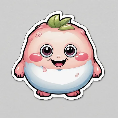 a te chubby hairry baby monster smiling with very big eyes, Light Pure background,pubg mascot,knuffig,clipart sticker,blob,yo-kai,sticker,tea cup fella,nannyberry,apple pie vector,stickers,dribbble,ba