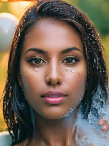 hyperpigmentation,indian woman,ethiopian girl,eritrean,bangladeshi,photoshoot with water,Photography,General,Fantasy