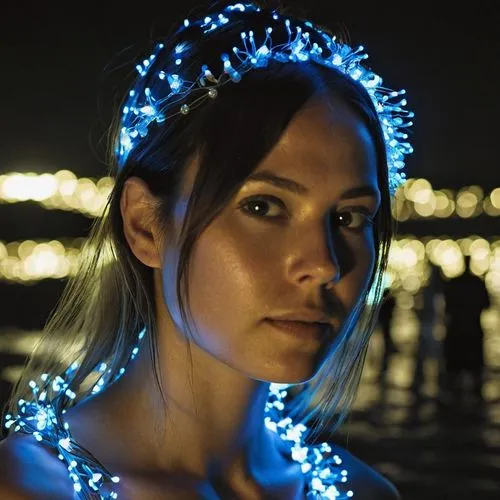 fairy lights,bokeh lights,lights,garland of lights,luminous garland,bioluminescent,glowing antlers,galadriel,ambient lights,the lights,fiber optic light,phosphorescence,tiaras,bioluminescence,light art,bokeh,blue light,headlamp,twinkled,garland lights,Photography,Documentary Photography,Documentary Photography 31