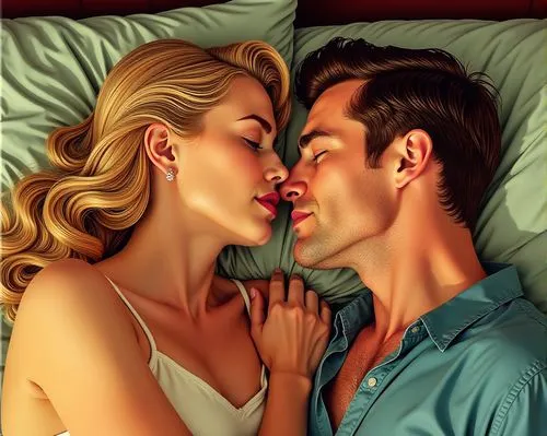 amants,stonefield,wesselmann,forwood,romantic portrait,labios,Illustration,American Style,American Style 04