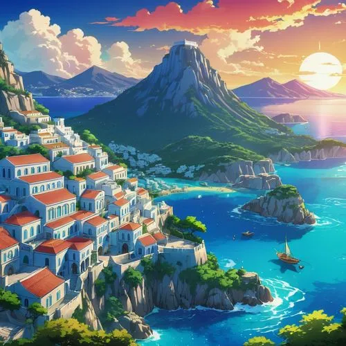 machico,butka,miramare,seaside resort,mediterrean,windows wallpaper,senkaku,mediterranean,paradis,landscape background,mediterranean sea,azur,mountain beach,mountain and sea,dream beach,vacansoleil,ocean paradise,ponsa,ocean view,portofino,Illustration,Japanese style,Japanese Style 03