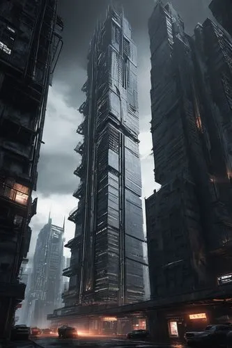 coldharbour,black city,arcology,dishonored,arkham,imperialis,killzone,barad,destroyed city,undercity,high rises,cybercity,hawken,highrises,eidos,coruscant,cryengine,metropolis,dystopian,urban towers,Conceptual Art,Fantasy,Fantasy 33
