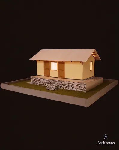 miniature house,3d render,3d model,3d rendering,wood doghouse,log cabin,dog house frame,dog house,wooden mockup,cinema 4d,render,bungalow,small house,3d rendered,a chicken coop,wooden hut,model house,