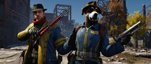 fallout4,vendor,cossacks,civil defense,horsemen,fallout,fresh fallout,patrols,bandit theft,assassins,cowboy mounted shooting,blue-collar,wu,pilgrims,gunfighter,rorschach,shepherd's staff,officers,medic,mercenary,Art,Artistic Painting,Artistic Painting 35