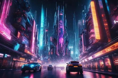 cyberpunk,bladerunner,cybercity,futuristic landscape,cyberscene,colorful city,fantasy city,metropolis,polara,futuristic,cityscape,vapor,cyberworld,cyberia,cybertown,hypermodern,neon arrows,synth,guangzhou,shinjuku,Conceptual Art,Sci-Fi,Sci-Fi 30